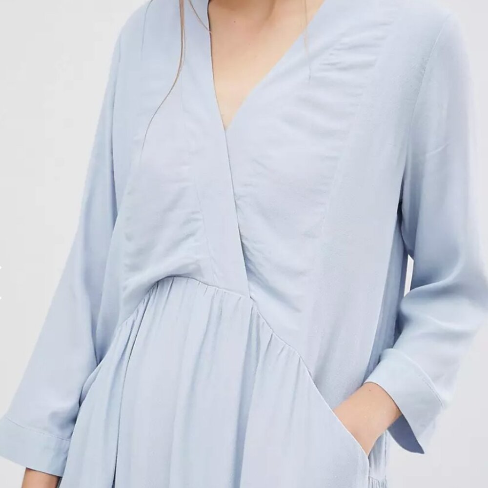 Just Female Light blue long sleeve Lola dress